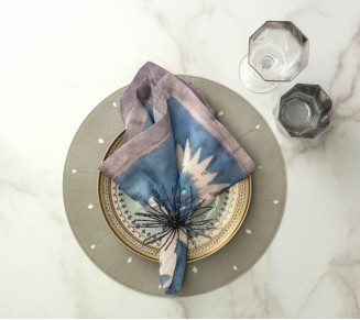 Dart Reversible Placemat in Gray & Beige, Set of 4
