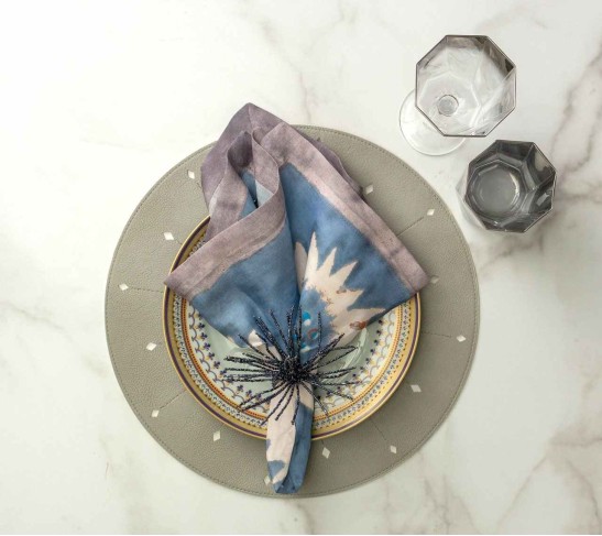 Dart Reversible Placemat in Gray & Beige, Set of 4