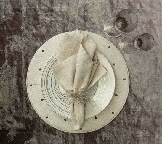 Dart Reversible Placemat in Gray & Beige, Set of 4
