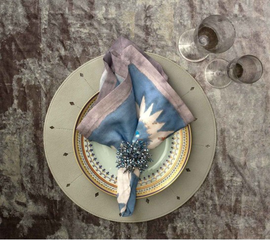 Dart Reversible Placemat in Gray & Beige, Set of 4