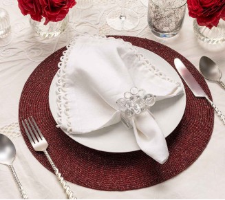 Confetti Placemat in Red, Set of 4