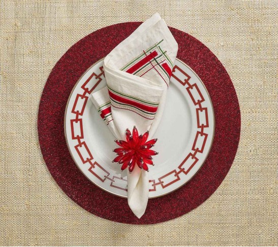 Confetti Placemat in Red, Set of 4