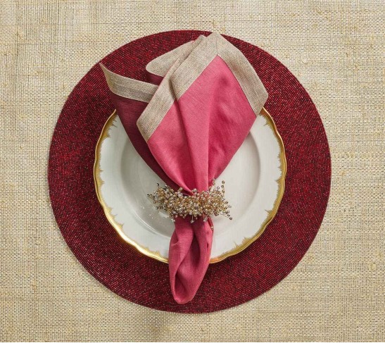Confetti Placemat in Red, Set of 4