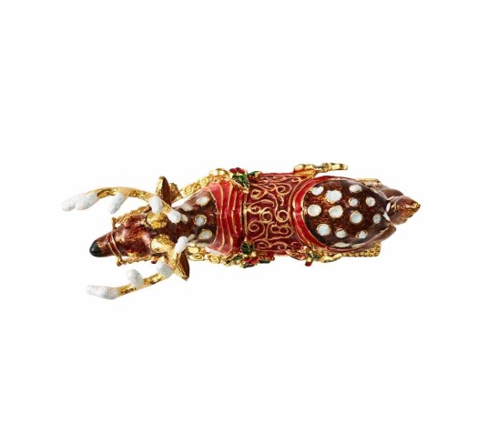 Dasher Napkin Rings in Brown & Multi, Set of 4 in a Gift Box