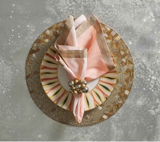 Bauble Napkin Ring in Gold & Silver, Set of 4