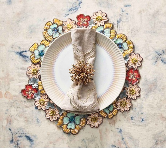 Brilliant Napkin Ring in Gold, Set of 4