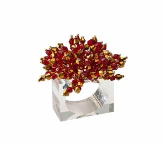 Brilliant Napkin Ring in Red, Set of 4