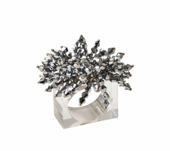 Brilliant Napkin Ring in Silver, Set of 4