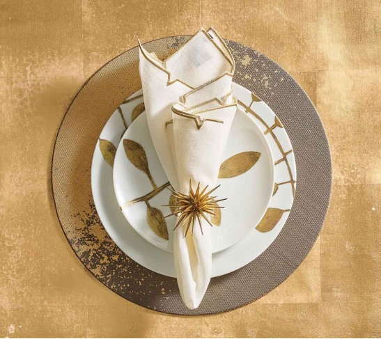 Astrid Napkin Ring in Gold, Set of 4