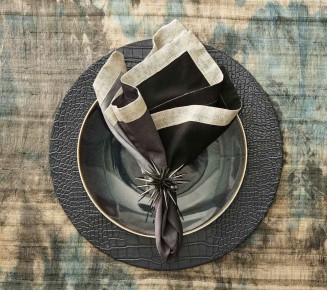 Astrid Napkin Ring in Gunmetal, Set of 4
