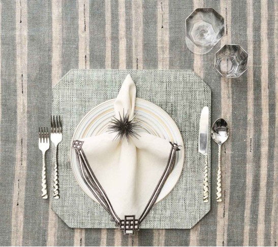 Astrid Napkin Ring in Gunmetal, Set of 4