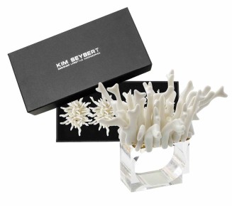 Amalfi Napkin Ring in White, Set of 4 in a Gift Box