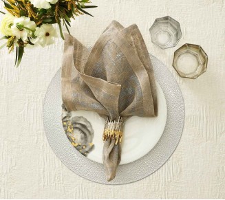 Pebble Placemat in Silver, Set of 4
