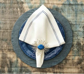 Croco Placemat in Cadet, Set of 4