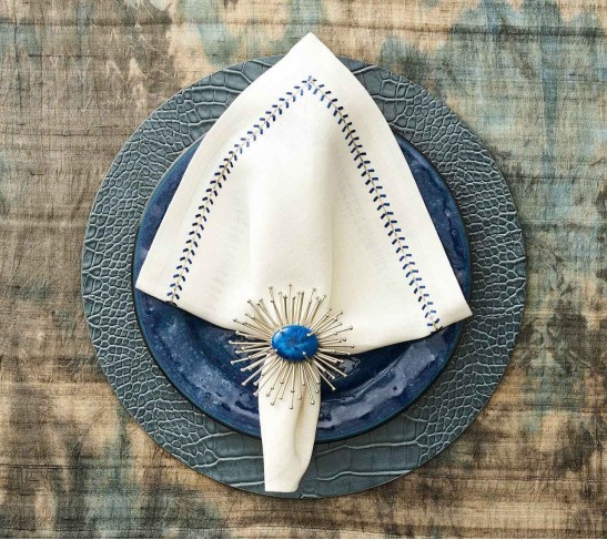 Croco Placemat in Cadet, Set of 4