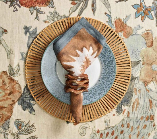 Spoke Placemat in Brown, Set of 4