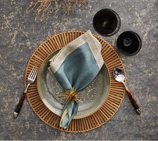 Spoke Placemat in Brown, Set of 4