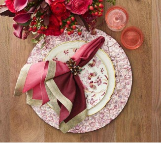 Dip Dye Napkin in Berry & Plum, Set of 4