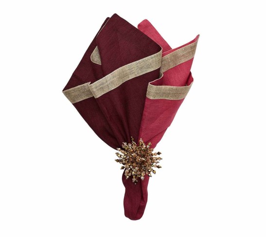 Dip Dye Napkin in Berry & Plum, Set of 4