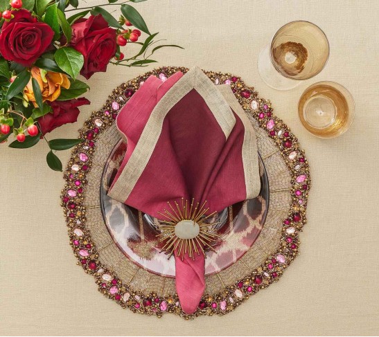 Dip Dye Napkin in Berry & Plum, Set of 4