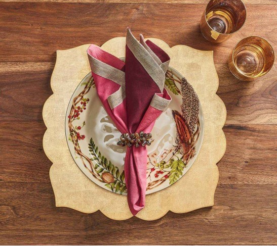 Dip Dye Napkin in Berry & Plum, Set of 4