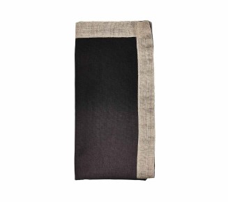 Dip Dye Napkin in Gray & Black, Set of 4