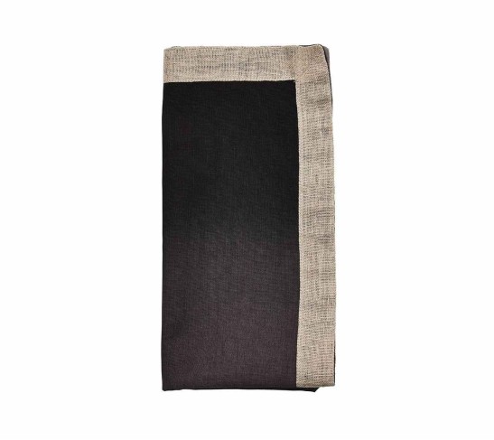 Dip Dye Napkin in Gray & Black, Set of 4