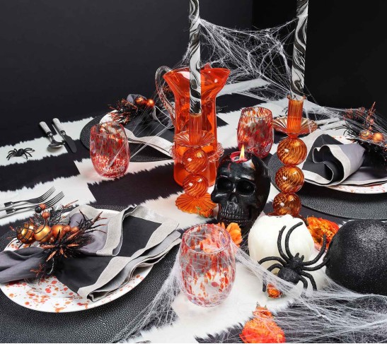 Dip Dye Napkin in Gray & Black, Set of 4