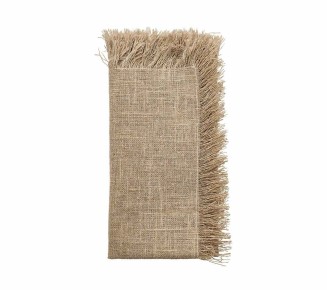 Fringe Napkin in Natural & Silver, Set of 4