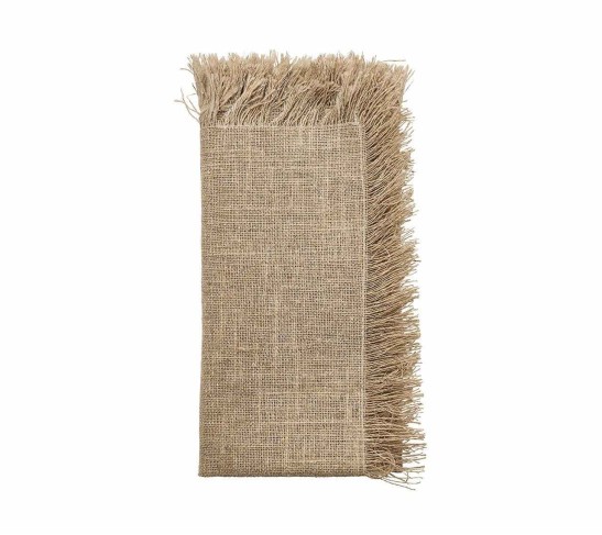 Fringe Napkin in Natural & Silver, Set of 4