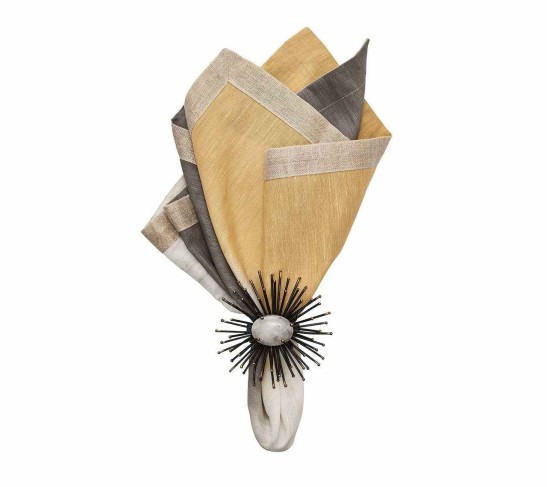Solstice Napkin in Gray & Beige, Set of 4