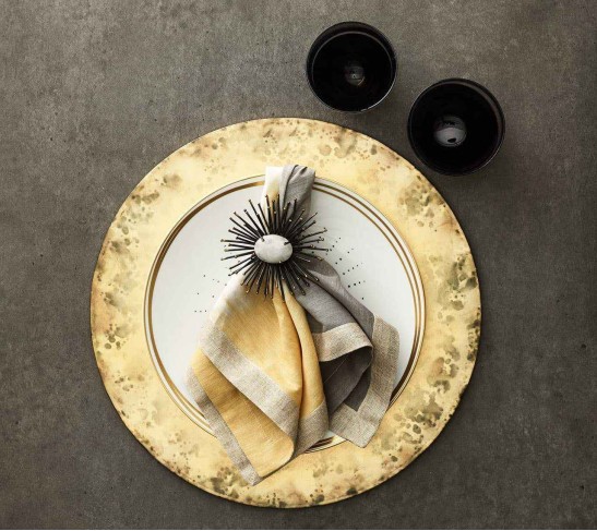 Solstice Napkin in Gray & Beige, Set of 4