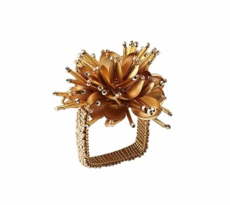 Starburst Napkin Ring in Gold, Set of 4