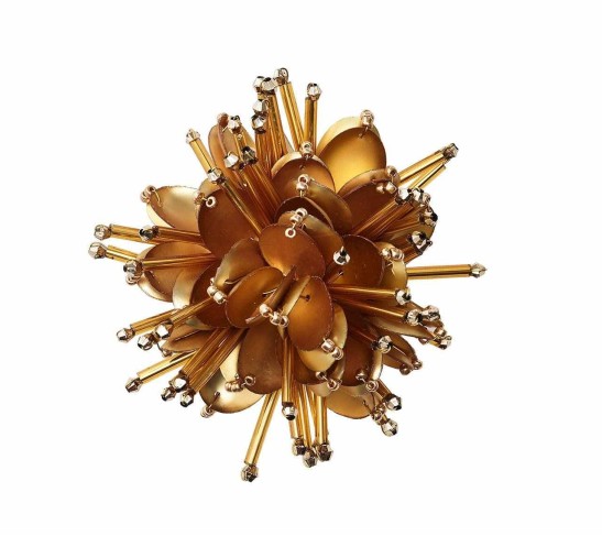 Starburst Napkin Ring in Gold, Set of 4