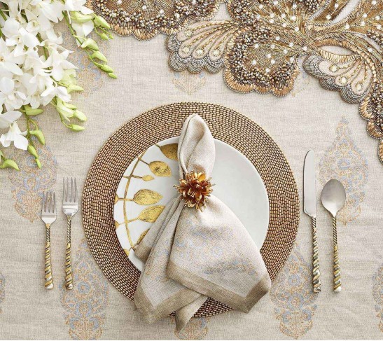 Starburst Napkin Ring in Gold, Set of 4