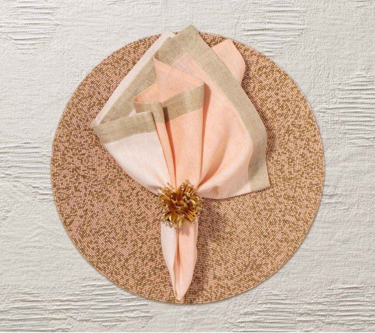 Starburst Napkin Ring in Gold, Set of 4