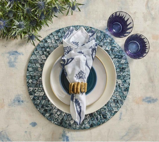 Radiant Napkin Ring in Gold, Set of 4