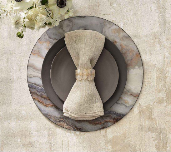 Radiant Napkin Ring in Iridescent, Set of 4