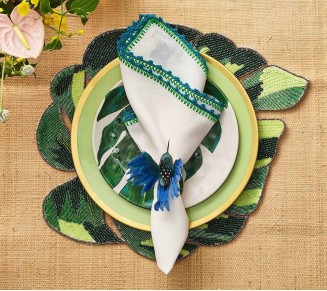 Belize Placemat in Green, Set of 2