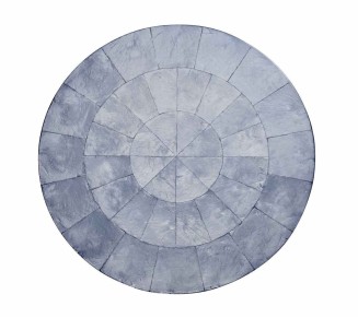 Round Capiz Placemat in Periwinkle, Set of 4