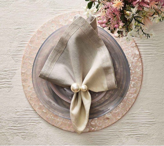 Camellia Placemat in Blush, Set of 4