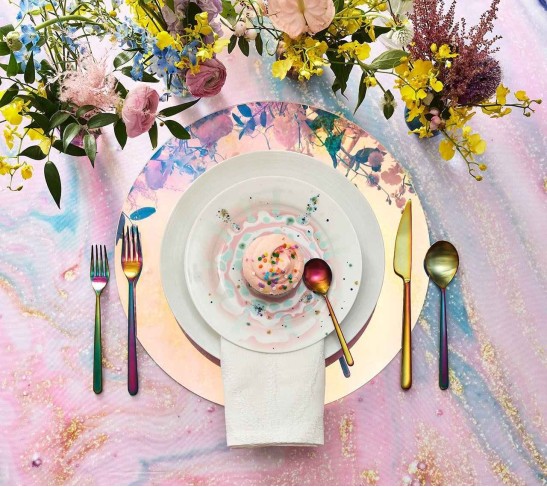 Luna Placemat in Iridescent, Set of 4