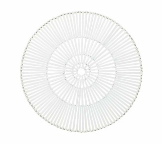 Spoke Placemat in White, Set of 4