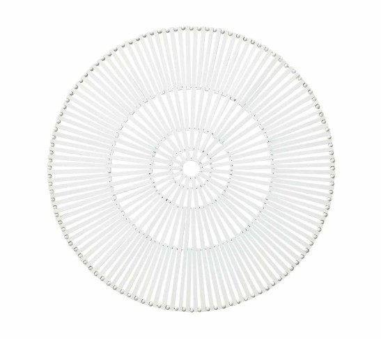 Spoke Placemat in White, Set of 4