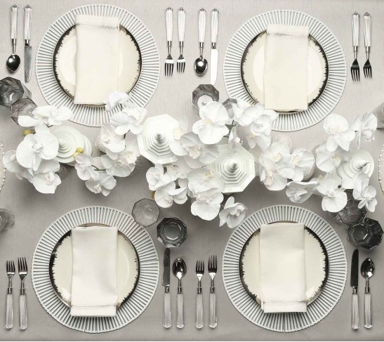 Spoke Placemat in White, Set of 4