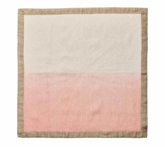 Dip Dye Napkin in Blush & Gold, Set of 4