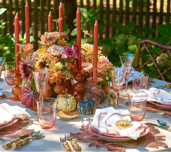 Jardin Napkin in White & Blush, Set of 4