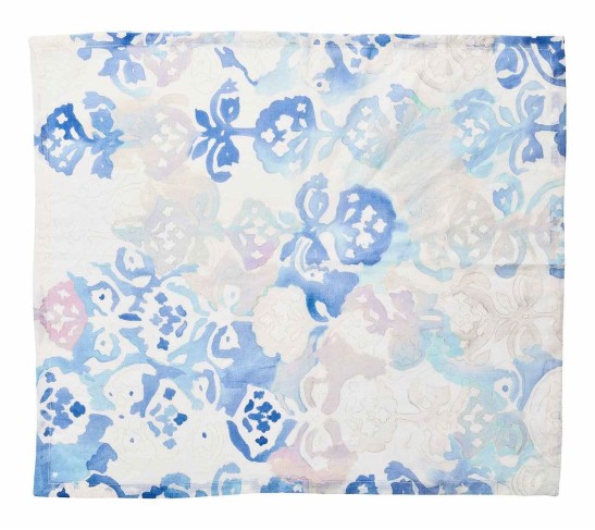 Watercolor Napkin in White & Multi, Set of 4