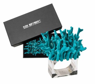 Amalfi Napkin Ring in Turquoise, Set of 4 in a Gift Box