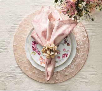 Tahiti Napkin Ring in Natural, Set of 4